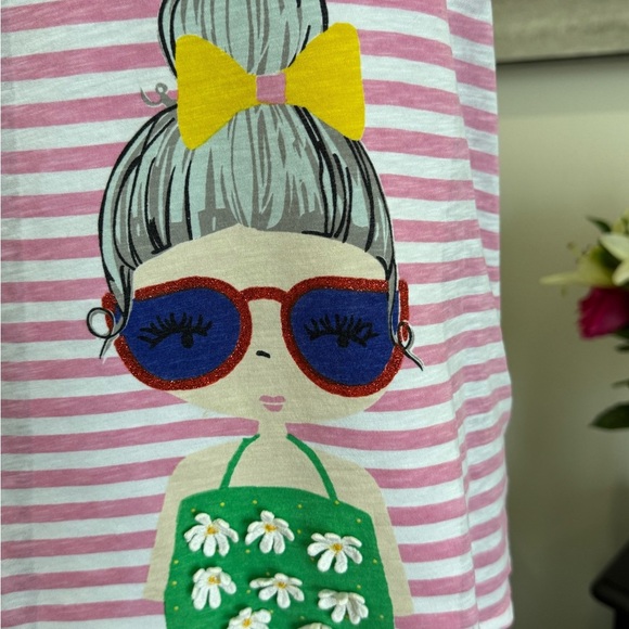 Crown & Ivy Pink and White Striped Tee - Picture 2 of 7